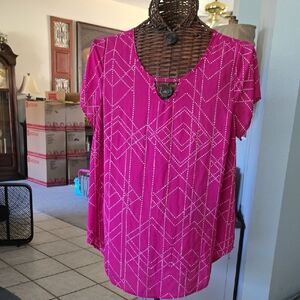 Torrid Pink Boxy Graphic Blouse